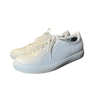 Ecco Danish White Leather Sneakers, Sz 40